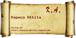 Kepecs Attila névjegykártya
